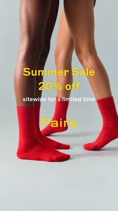 Ad 431: Red socks, “20% off”