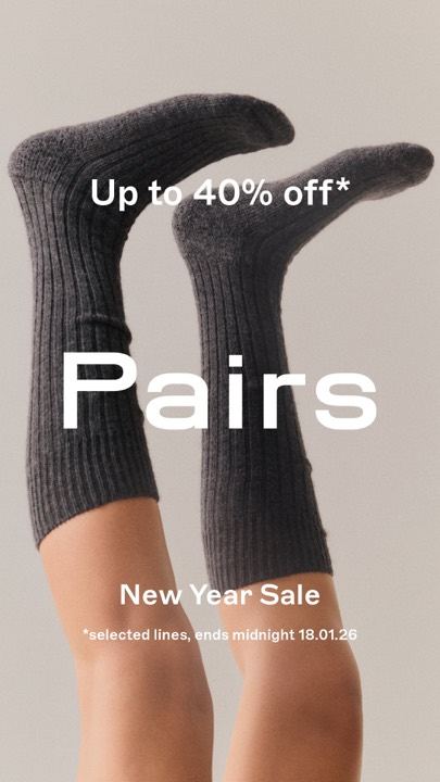 Ad 248: Grey ribbed, “Up to 40% off, New Year Sale”